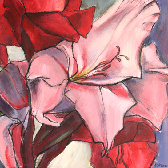 „Gladiolen rot rosa (3)"