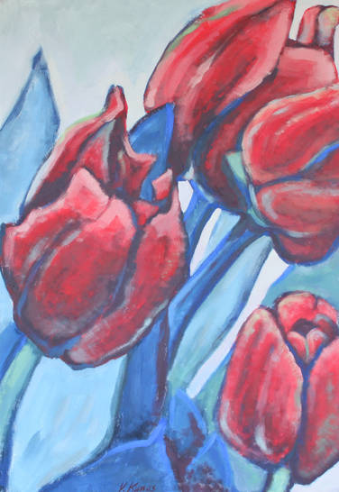 „Tulpen blau rot (1)"