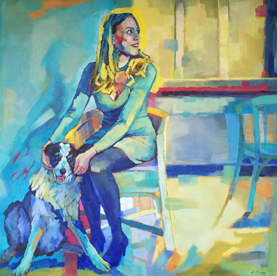 „Girl with dog"