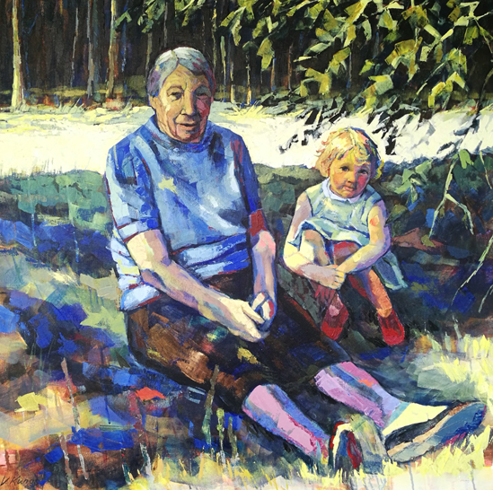 „Oma und Mädchen"